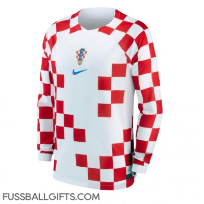 Kroatien Fußballbekleidung Heimtrikot WM 2022 Langarm